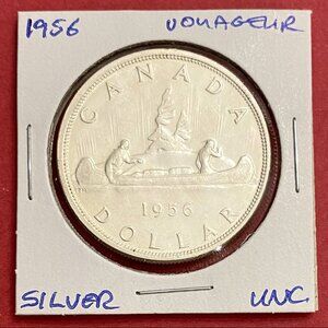 Awe-Inspiring 1956 Canada Uncirculated Silver $1 Dollar Coin!